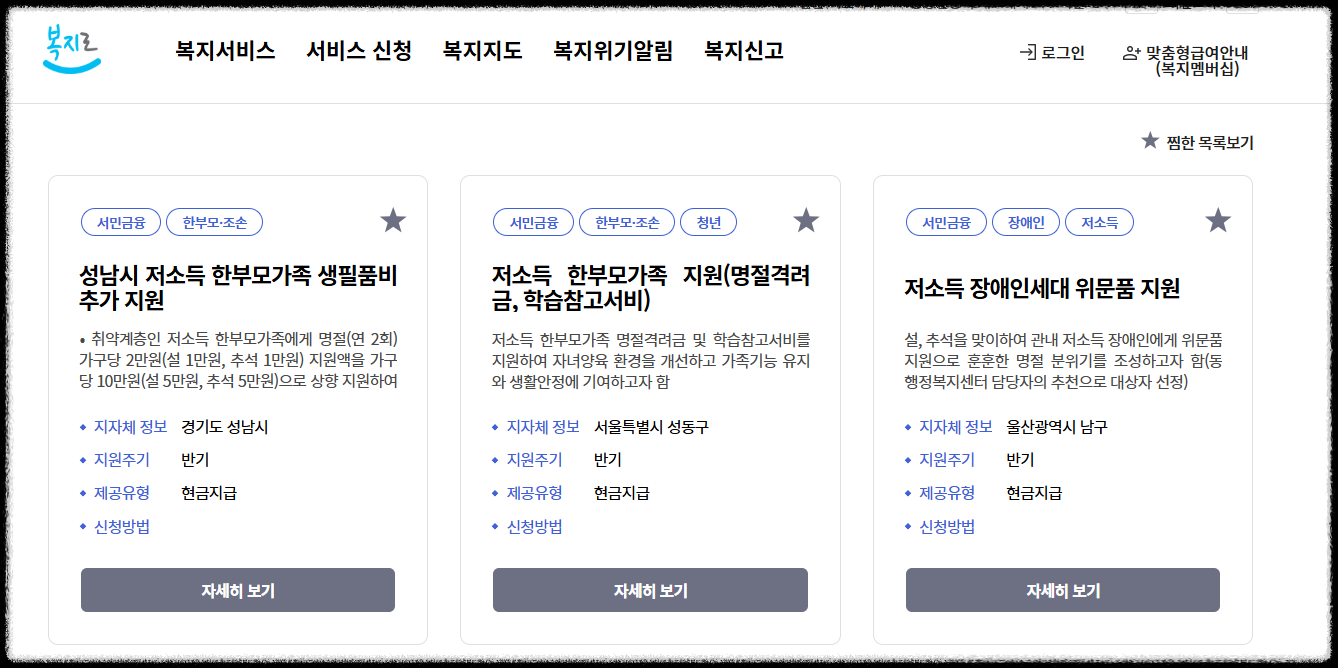 지자체 설 명절 위로금