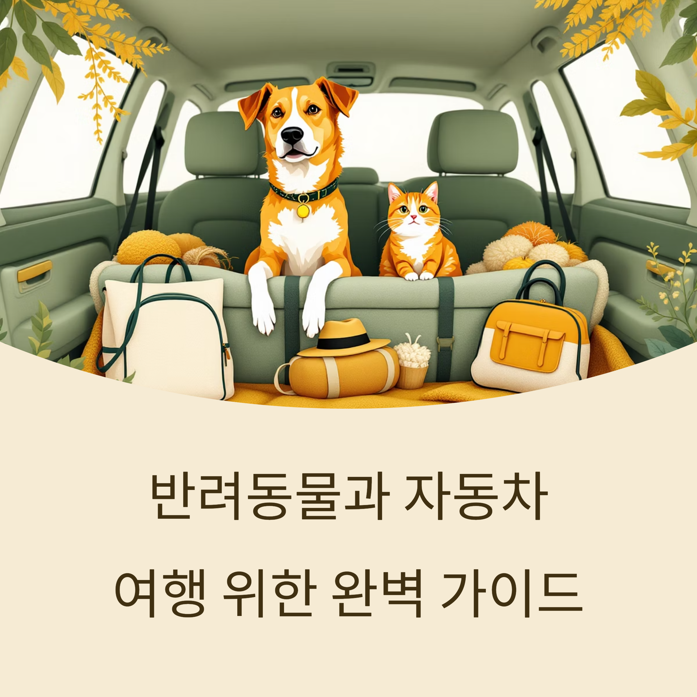 반려동물과 자동차 여행 위한 완벽 가이드