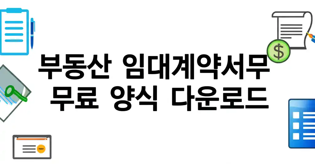 무료 부동산 임대계약서 양식 다운로드를 안내하는 이미지