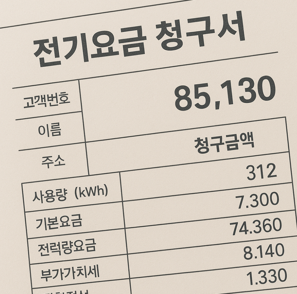 전기 요금 청구서