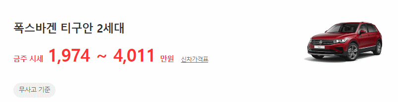 티구안 2세대 중고차