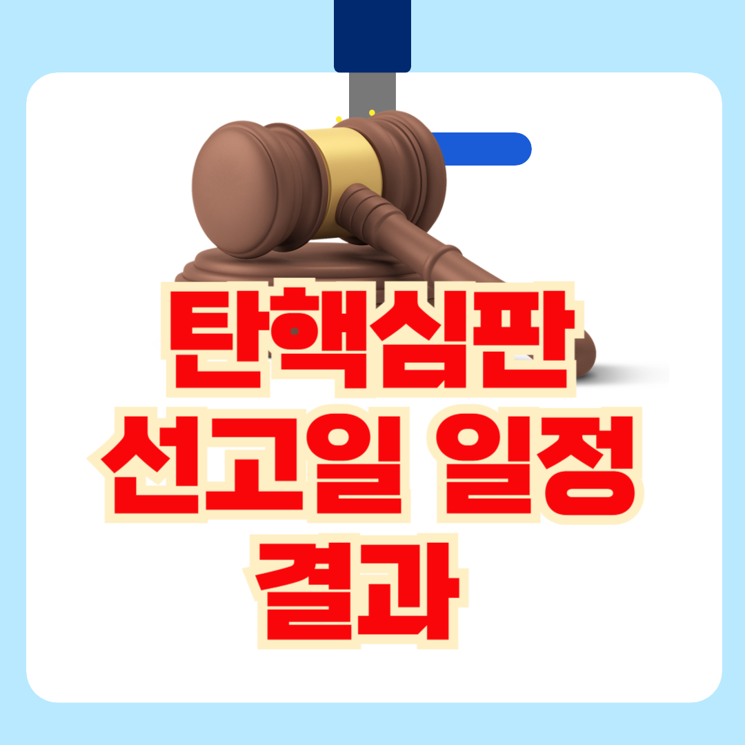 탄핵심판 선고일 일정, 결과에 따른 진행 절차 총정리!(+실시간 생중계)