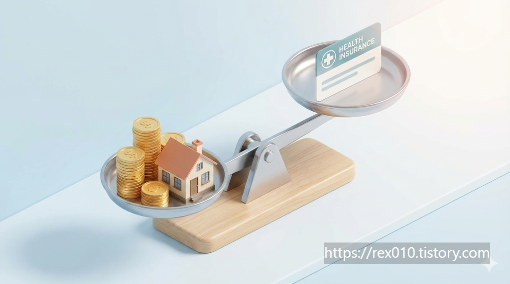 건강보험 피부양자 소득 및 재산 기준 저울