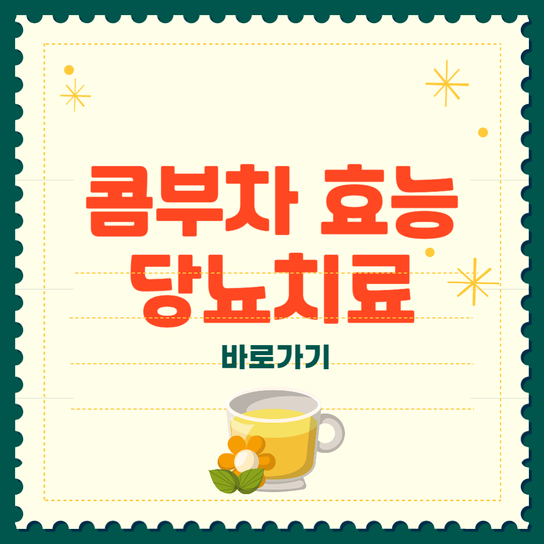 콤부차 효능, 마시는 법, 당뇨에 미치는 영향