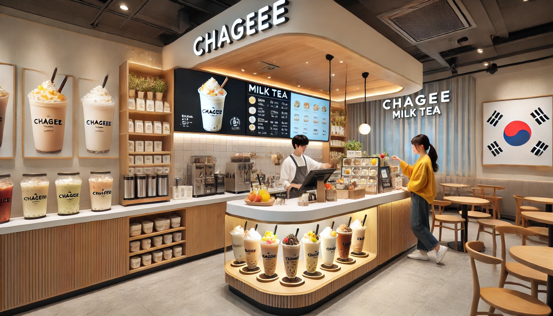 패왕차희(ChaGee)의 한국 매장을 상상해서 그린 이미지