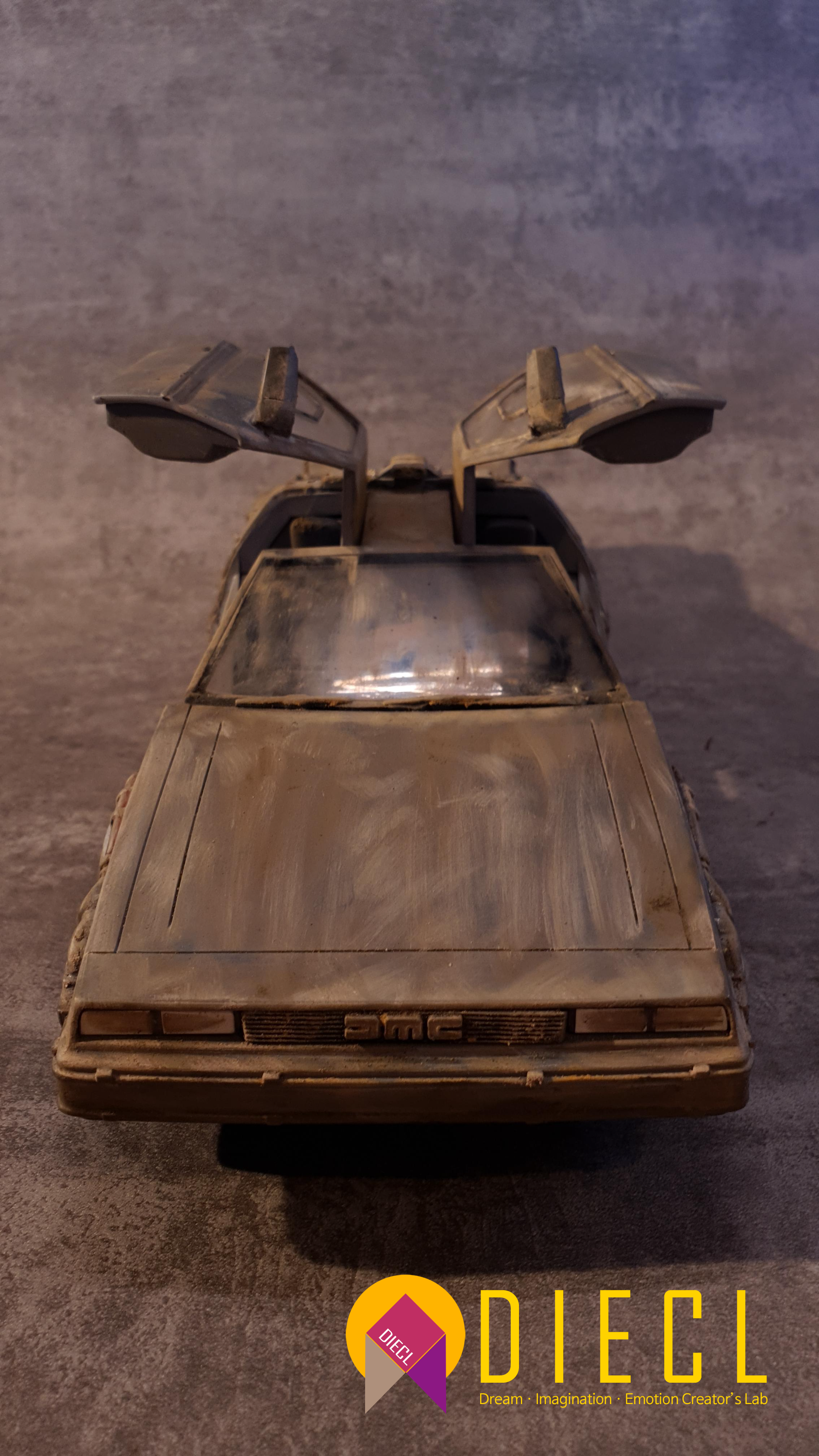 NECA Delorean, Back to the future, BTTF, Polishing, Detail Up, 백투더퓨처, 드로리안, 웨더링, Weathering, 타미야 에나멜