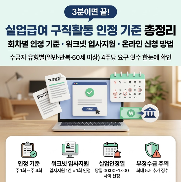 실업급여 구직활동 인정기준