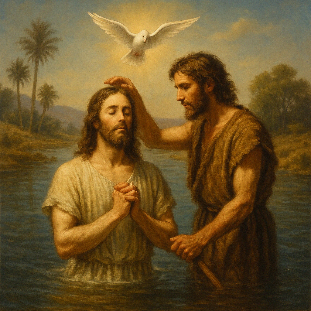 예수님이 세례받는 장면