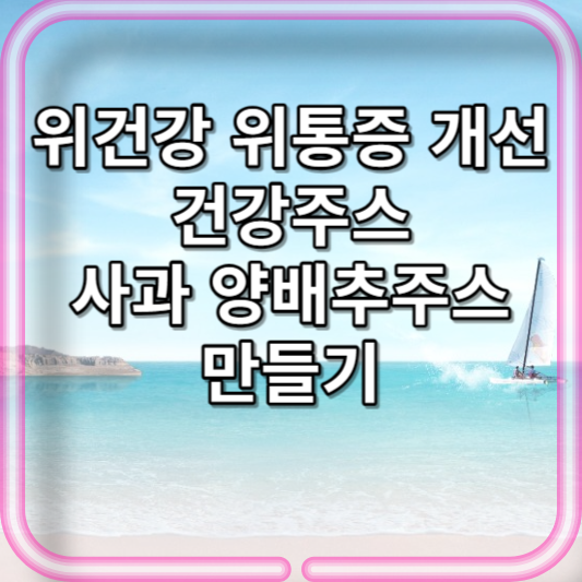 위건강 위통증 사과 양배추주스 만들기_양배추즙