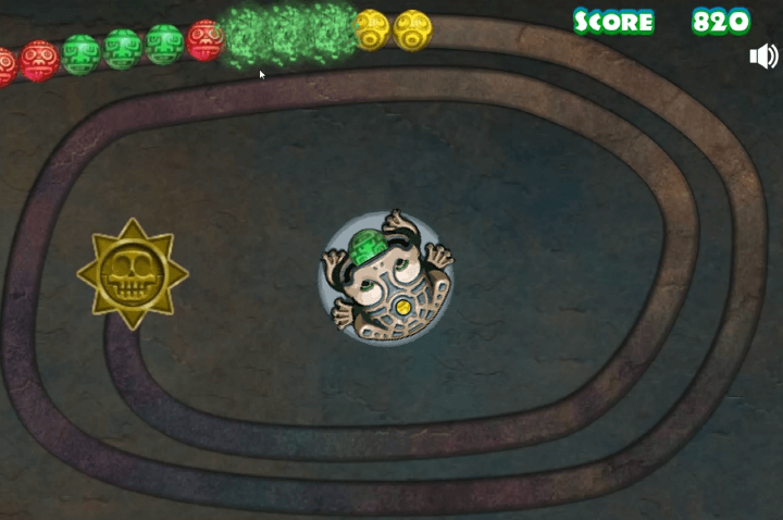 녹색-버블을-터트리는-화면