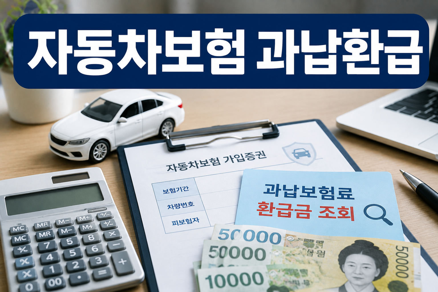 자동차보험 과납환급 안내 배너