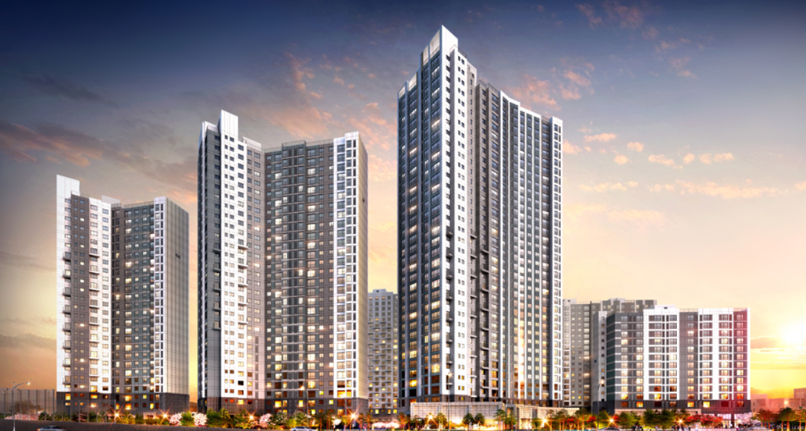 리버센 SK뷰 롯데캐슬 조감도