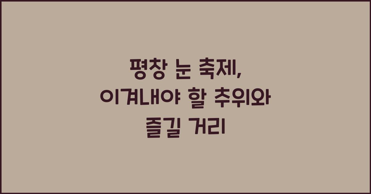 평창 눈 축제