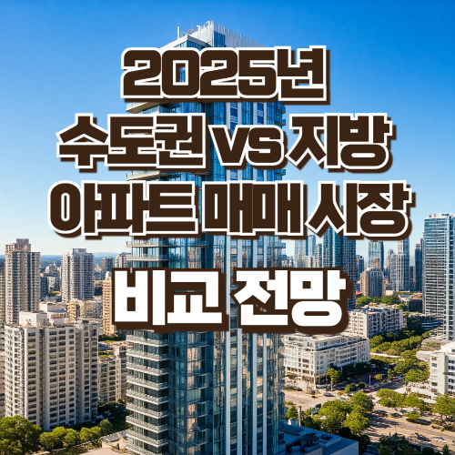 2025년 수도권 vs 지방 아파트 매매 시장 비교 전망