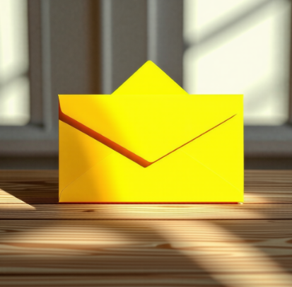 노란색 편지봉투
