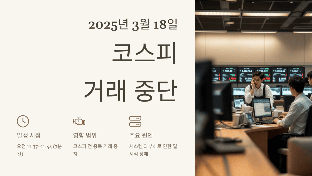 2025년 3월 18일 코스피 거래 중단 개요와 원인