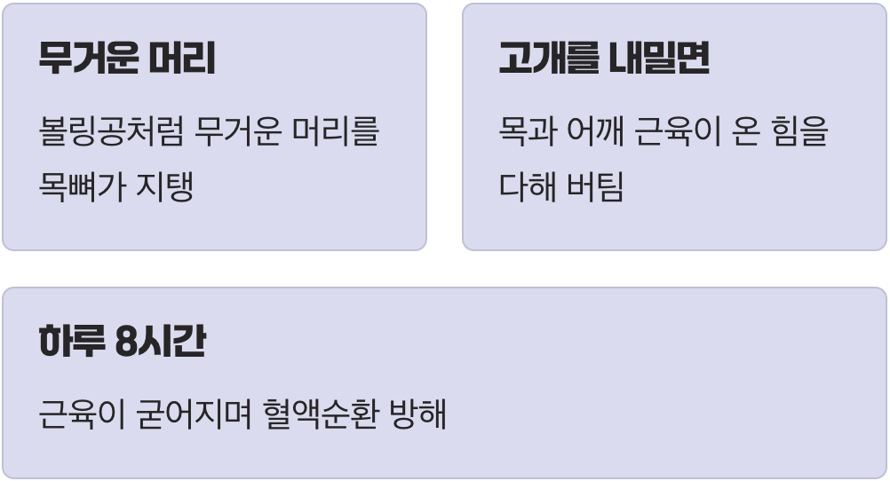 범인은 바로 '거북목'