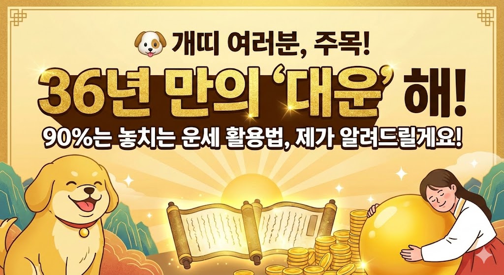 🐶 개띠 여러분, 주목!