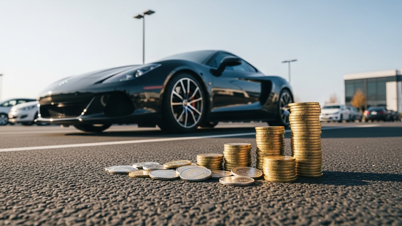 자동차를 주차하듯 목돈을 잠시 보관해도 이자가 쌓이는 파킹통장의 개념을 설명하는 이미지