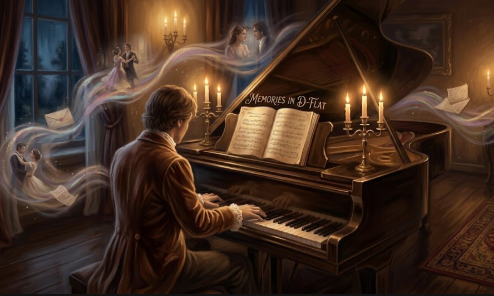 낭만주의 시대 피아노 연주 씬