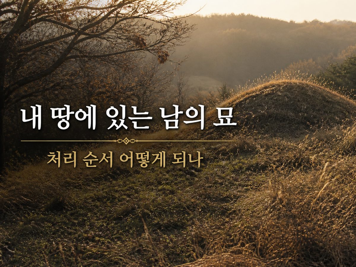 내 땅에 있는 남의 묘, 처리 순서 어떻게 되나