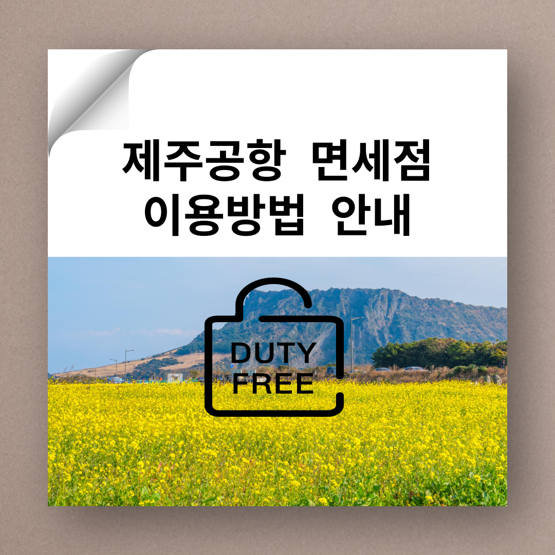 제주공항 면세점 이용방법, 제주공항 면세점, 제주공항 JDC면세점, 제주공항 JTO면세점, 제주공항 면세줌 면세물품