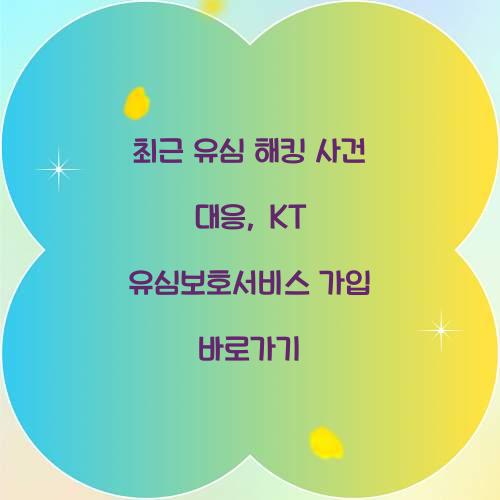 최근 유심 해킹 사건 대응: KT 유심보호서비스 즉시 가입 방법