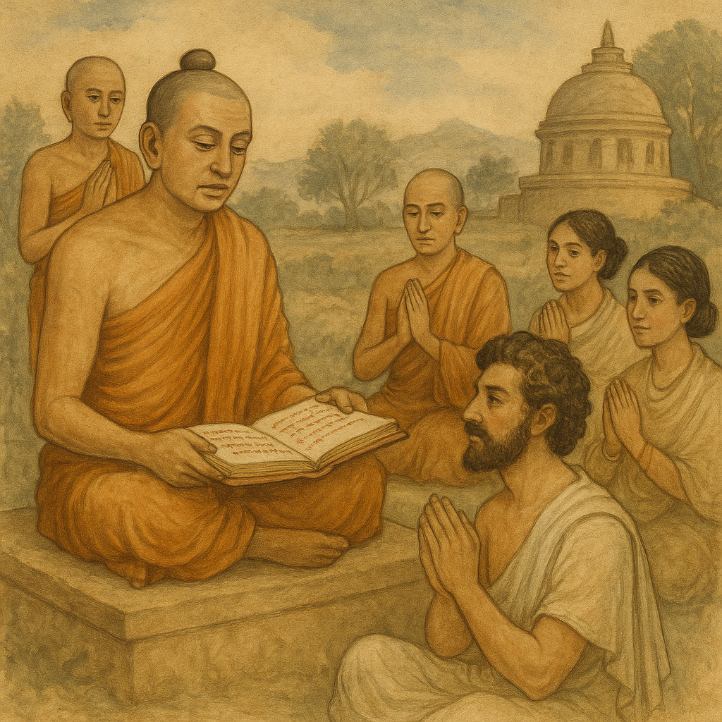 간다라 시대 승려들이 불교 경전을 낭독