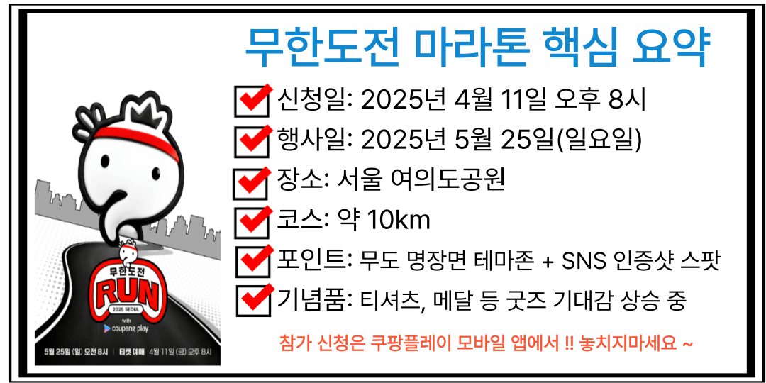 '무한도전 Run with 쿠팡플레이'