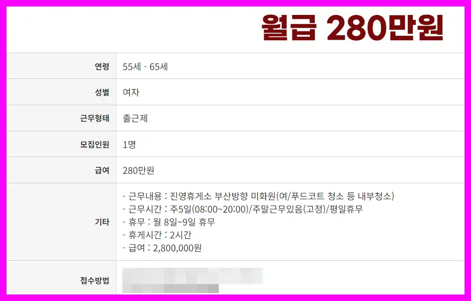 창원노인일자리 일자리 설명