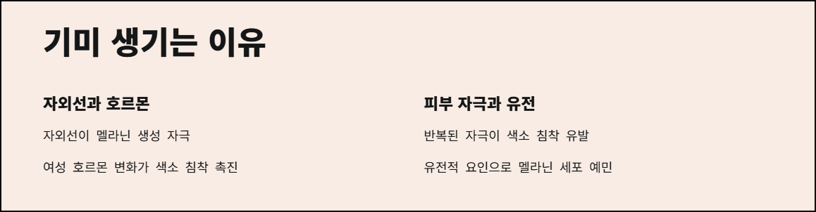 기미 생기는 이유