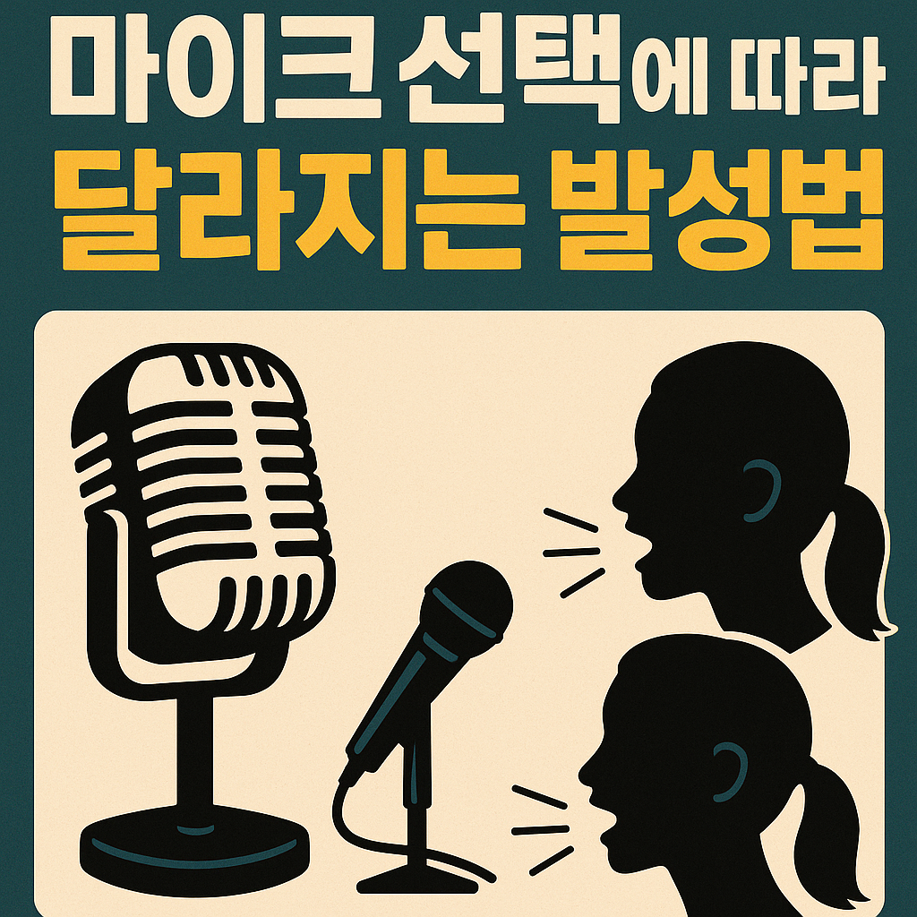 마이크 선택에 따라 달라지는 발성법