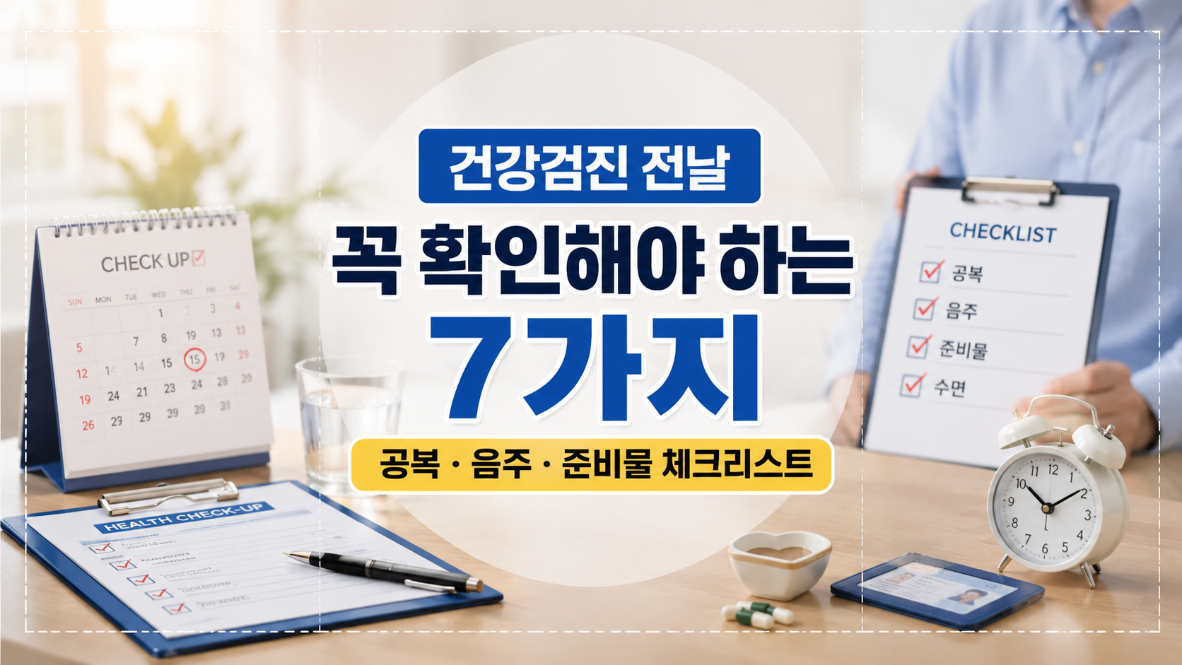 건강검진 전날 꼭 확인해야 하는 7가지｜공복, 음주, 준비물 체크리스트