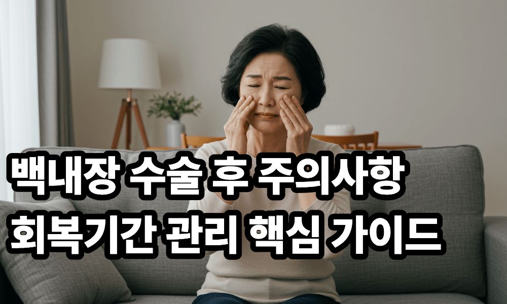 백내장 수술 후 주의사항 관련 사진 1