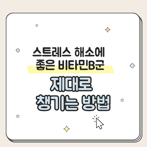 스트레스해소에 좋은 비타민B군