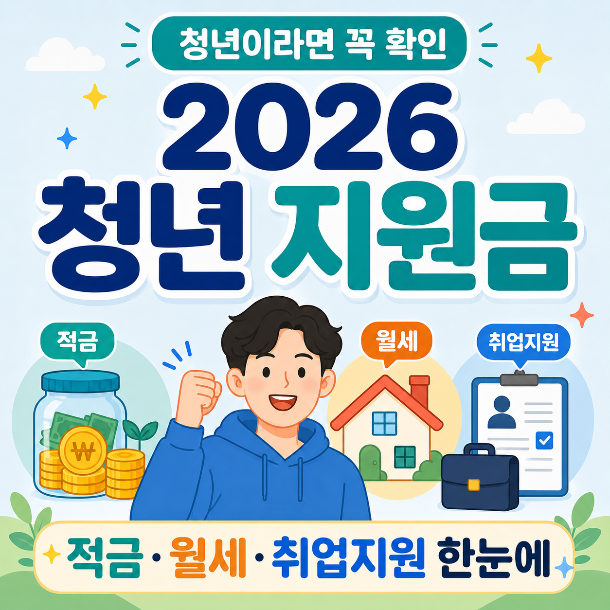 2026 청년 지원금 청년 적금 정부지원금 총정리 이미지