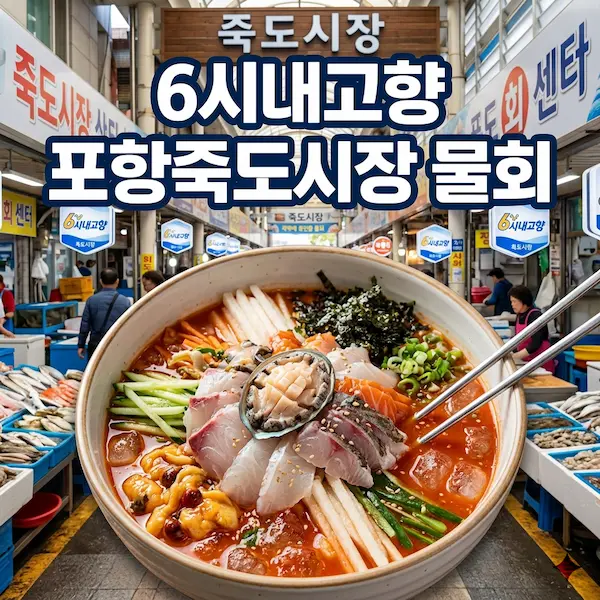 6시내고향 포항죽도시장 물회