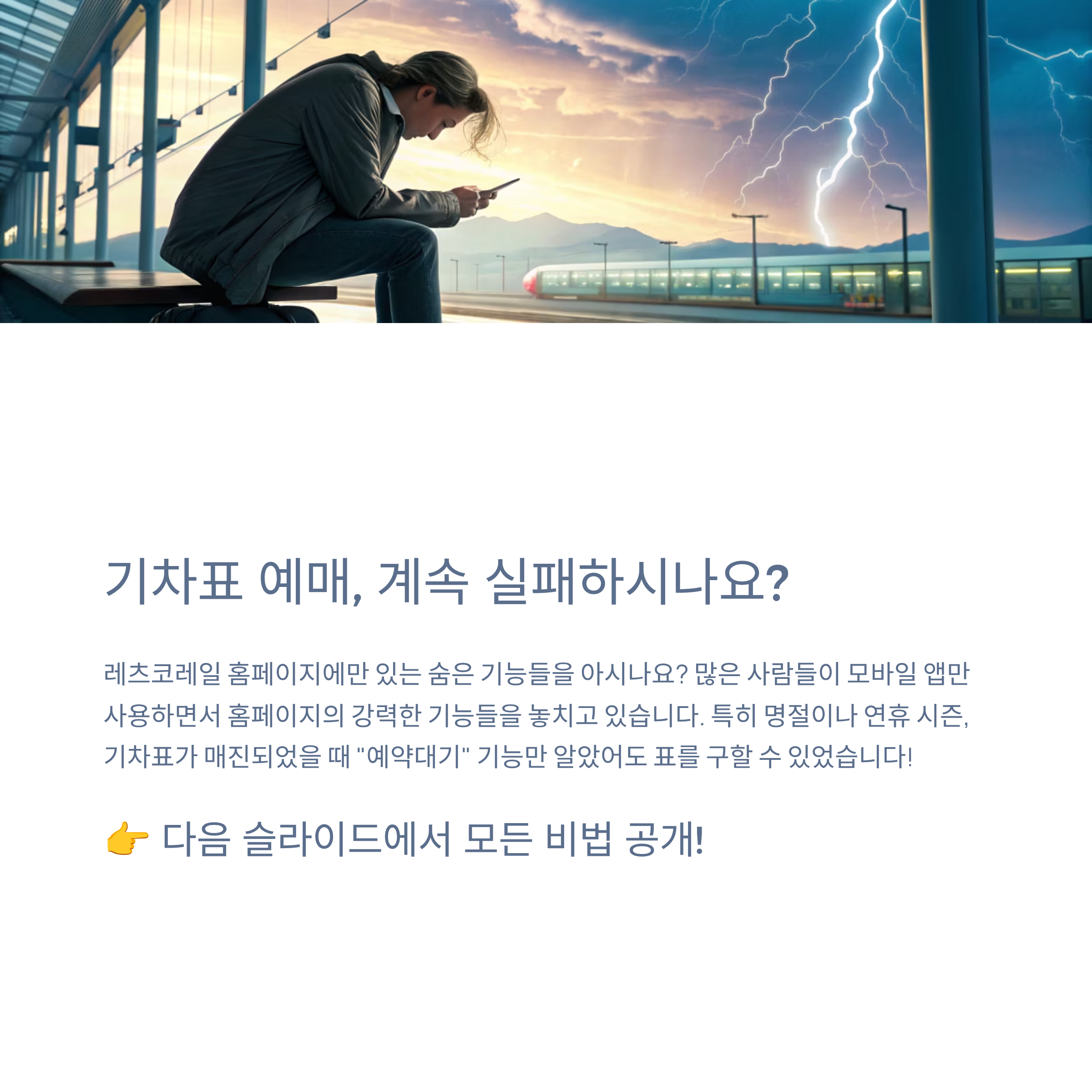 2025 레츠코레일 홈페이지 바로가기 기차표 예매 성공률 3배 높이는 숨은 기능 완벽 정리