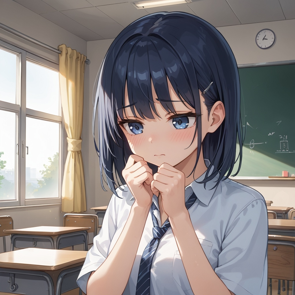 부탁하는 소녀