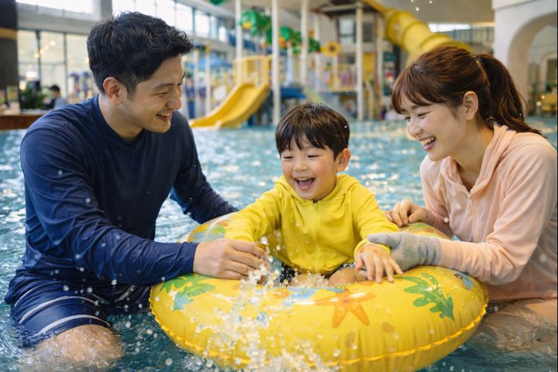 겨울 워터파크 가족여행