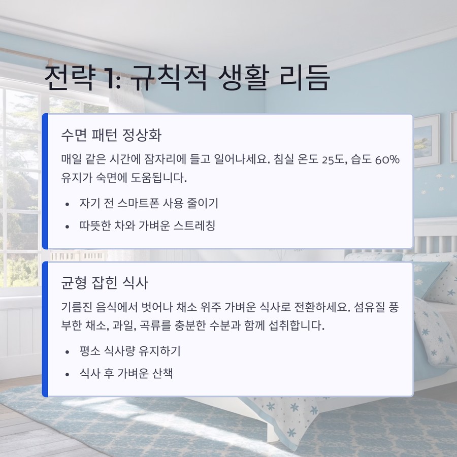 규칙적 생활 리듬과 수면 패턴 회복 전략 안내