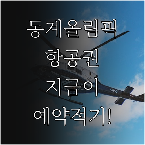 동계올림픽 항공권 가격 비교 및 항공..