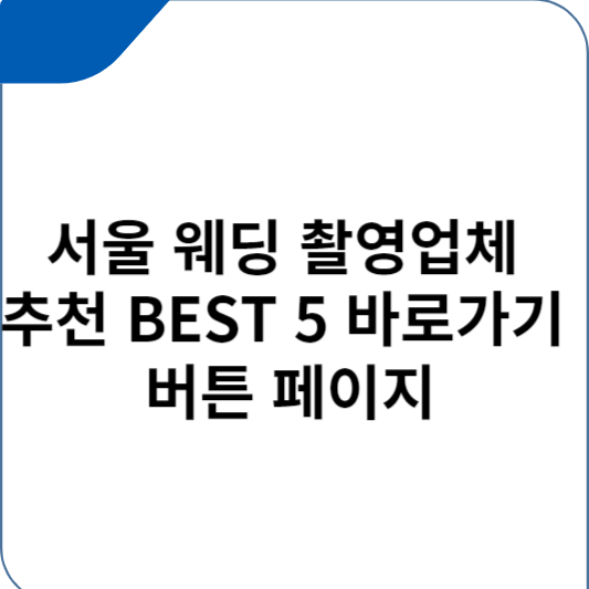 서울 웨딩 촬영업체 추천 BEST 5 바로가기 버튼 페이지