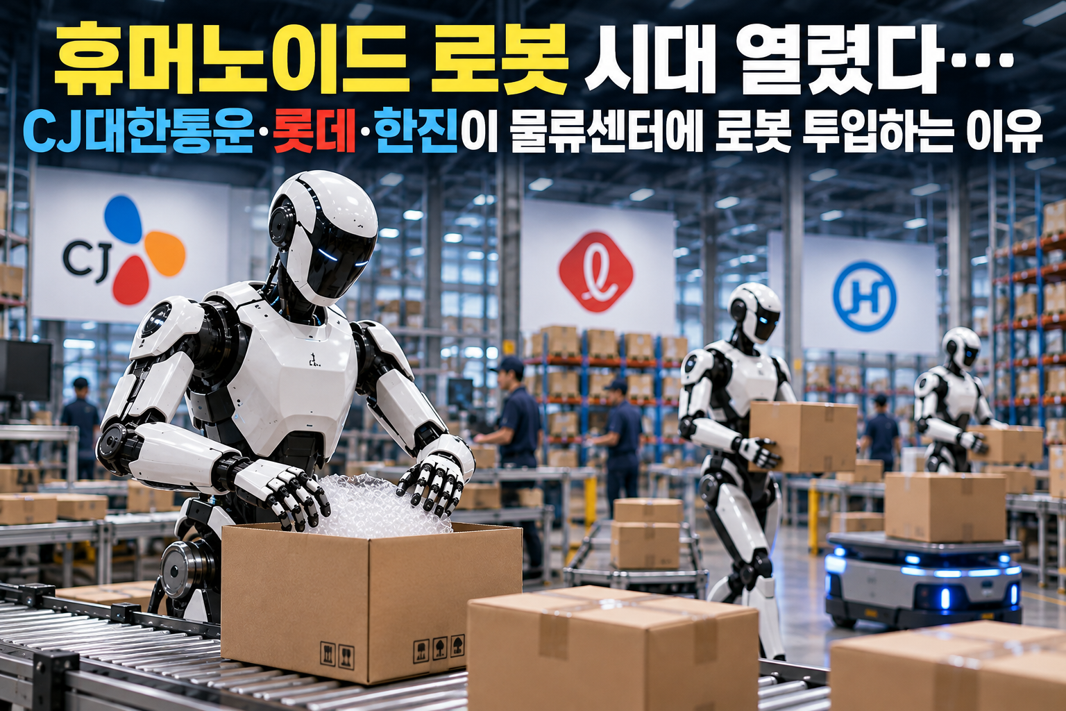 휴머노이드 로봇 시대 열렸다… CJ대한통운·롯데·한진이 물류센터에 로봇 투입하는 이유 관련 사진