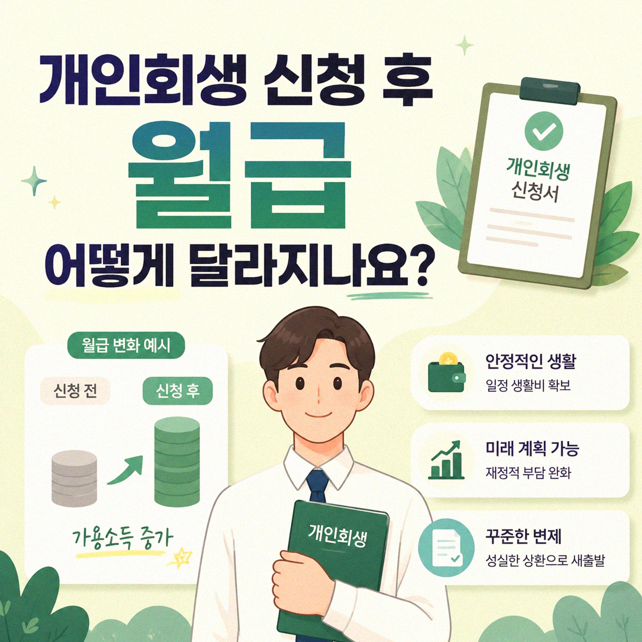 개인회생 개시 이후 월급, 실수령액은 얼마나 달라질까