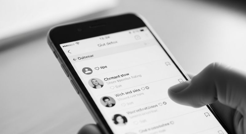 디지털 디톡스를 위한 스마트폰 흑백 모드 화면 예시