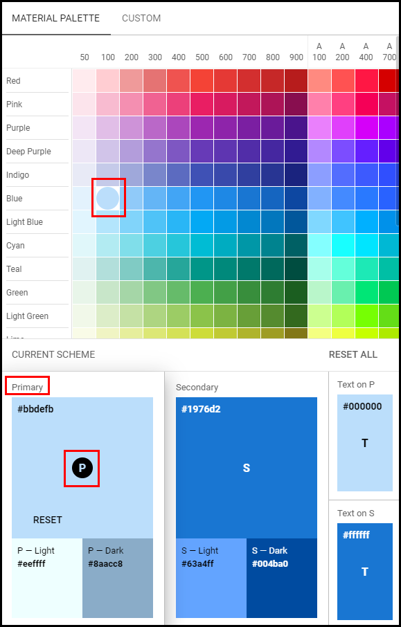 주요색 선택하기