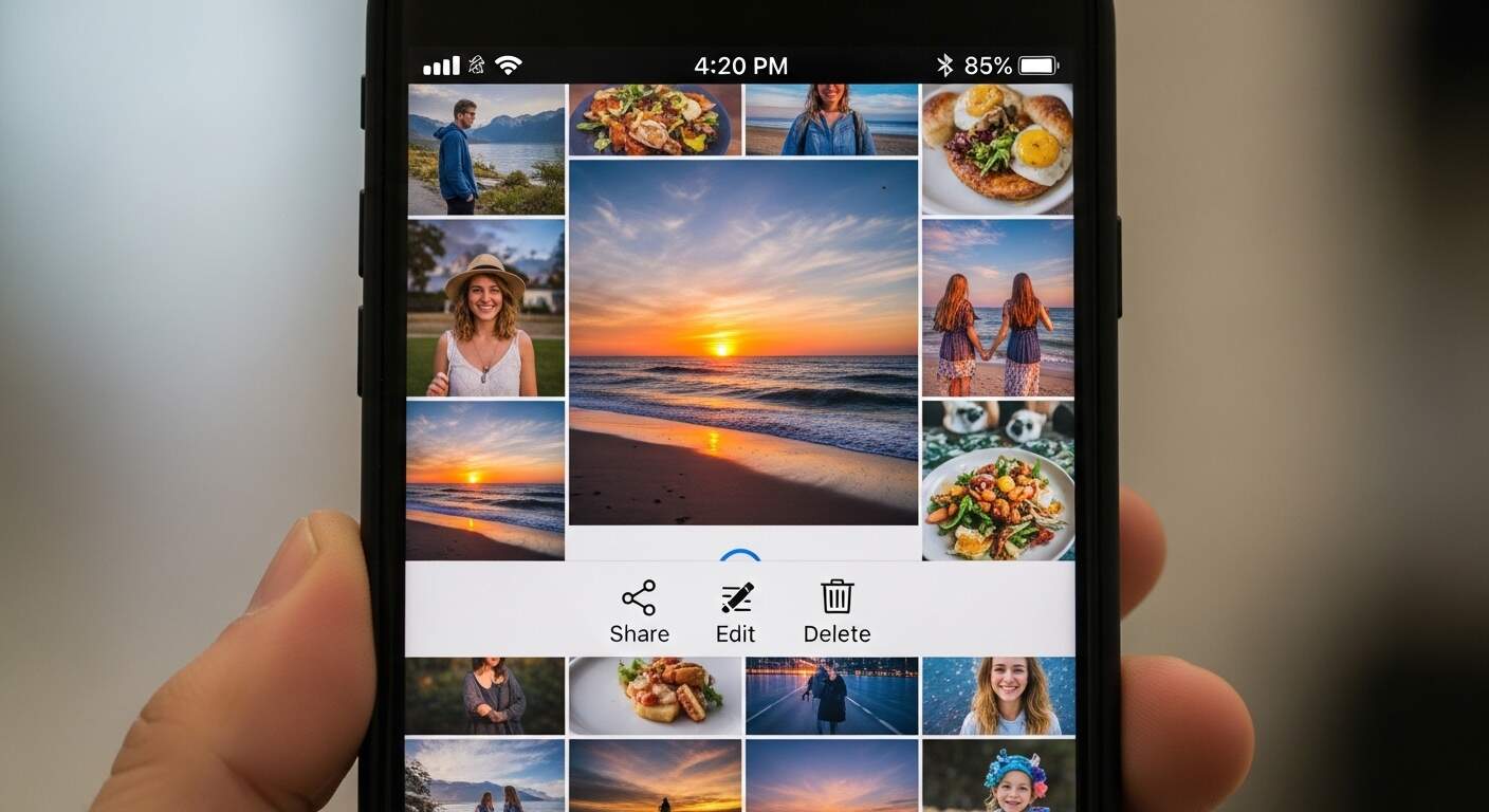 스마트폰 갤러리 화면