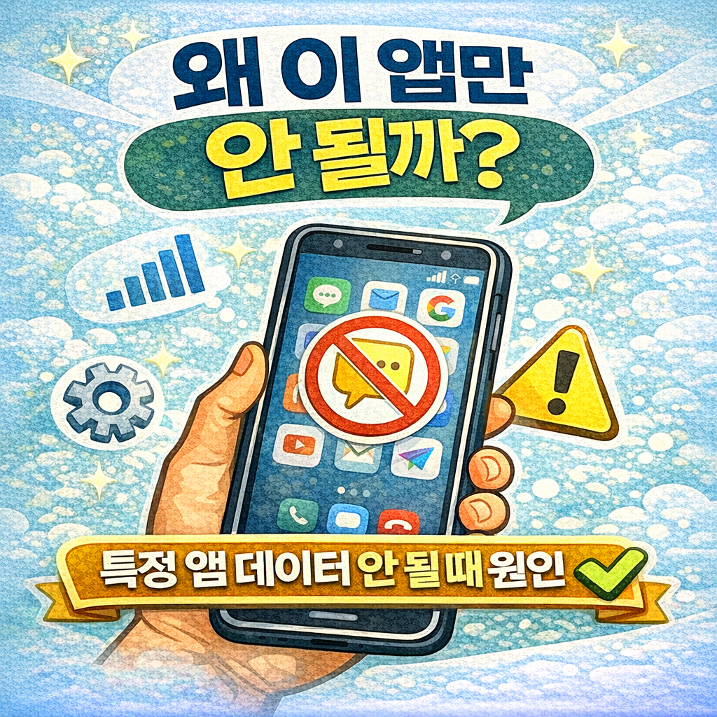 데이터 충분한데 특정 앱만 안 되는 진짜 원인