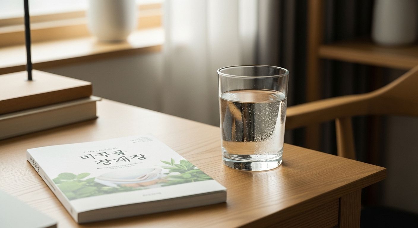 단식 시간 체크하는 건강 일기장